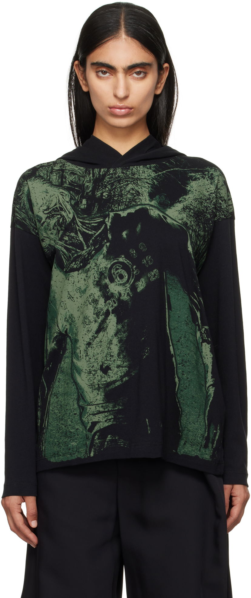 Футболка Maison Margiela Long Sleeve T-shirt чорний | S62GD0190 S23588