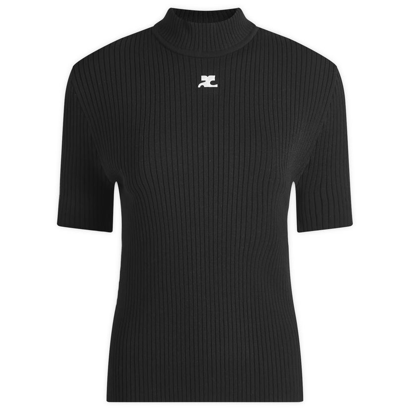 Футболка Courrèges Short Sleeve Knit Jumper чорний | PERMPU026FI0001-9999
