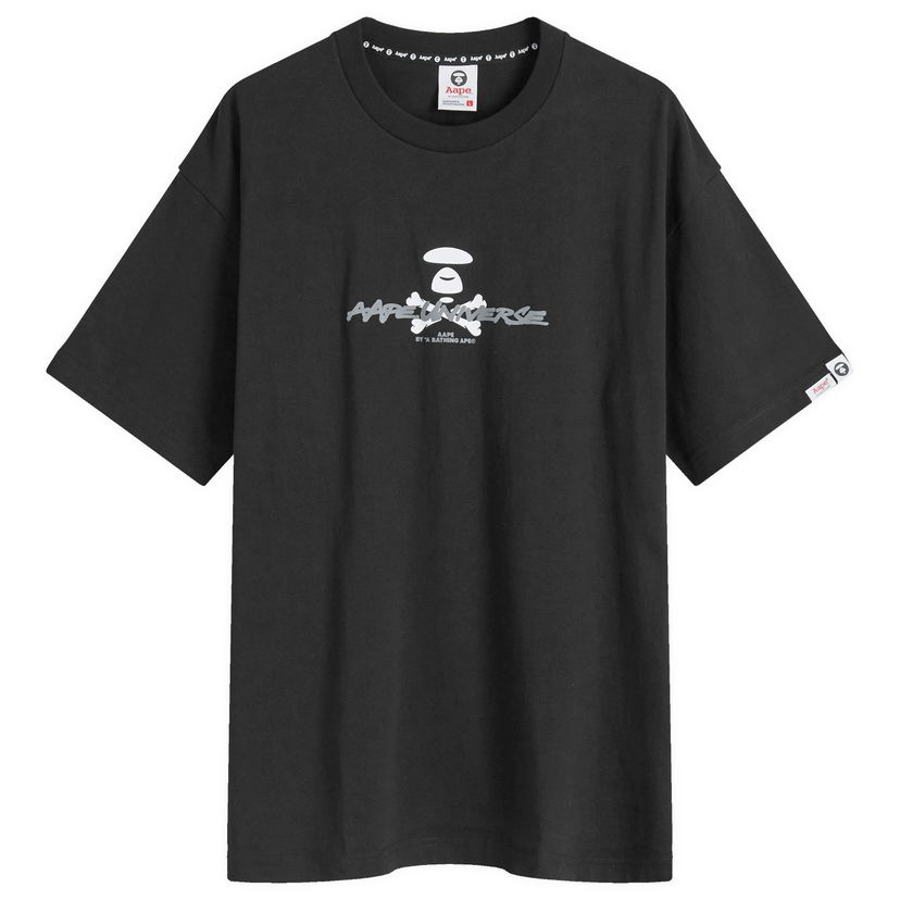 Футболка AAPE by A Bathing Ape AAPE Graffiti X-Bone Graphic T-Shirt, Size Large чорний | AAPTEM1564XXNBKX