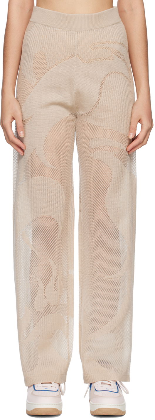 Штани Feng Chen Wang Feng Chen Wang Phoenix Knitted Trousers бежевий | FUS15KT04