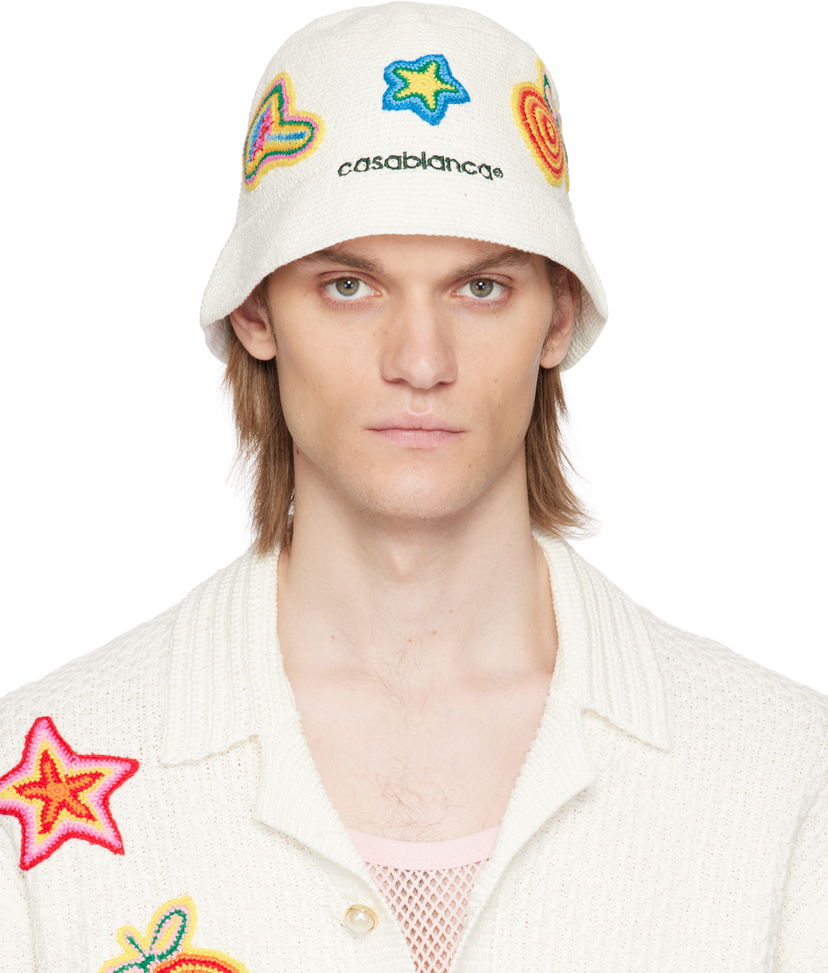 Капелюх Casablanca Casablanca Crochet Bucket Hat білий | AS25-HAT-079-01