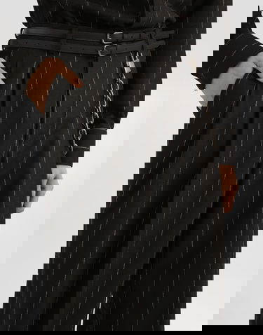 Штани Dolce & Gabbana Dolce & Gabbana Pinstriped Flannel Trousers чорний | GP168TFRZAPS8051, 3