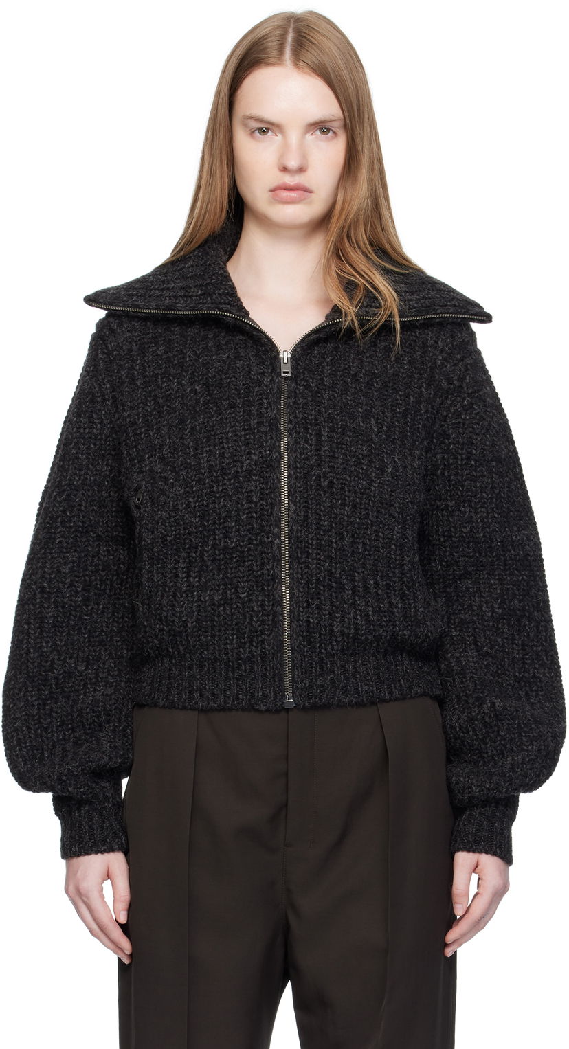 Cветр LEMAIRE LEMAIRE Zipped Knit Cardigan Сірий | OW1186 LK1029