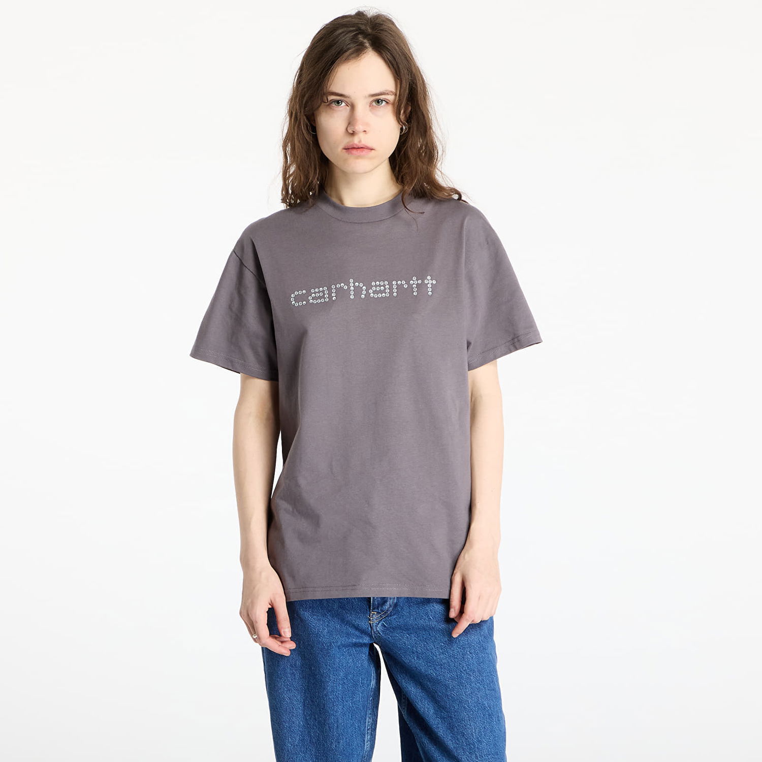 Футболка Carhartt WIP Carhartt WIP Rivet Script T-Shirt Сірий | I034396.2LQXX, 0