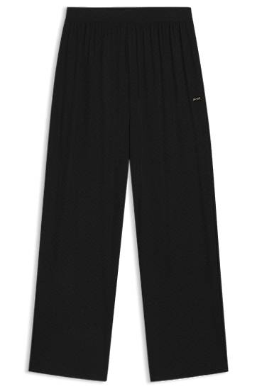 піжами BOSS Monogram-print pyjama bottoms with logo plate чорний | 50550711, 0