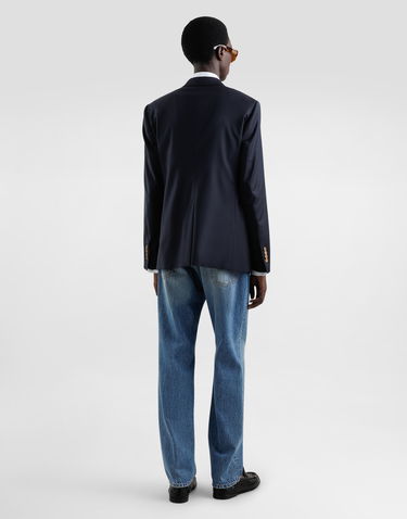Куртка Dolce & Gabbana Double-breasted Wool Jacket With Patch Синій | G2TJ8ZFUBFAB4902, 2