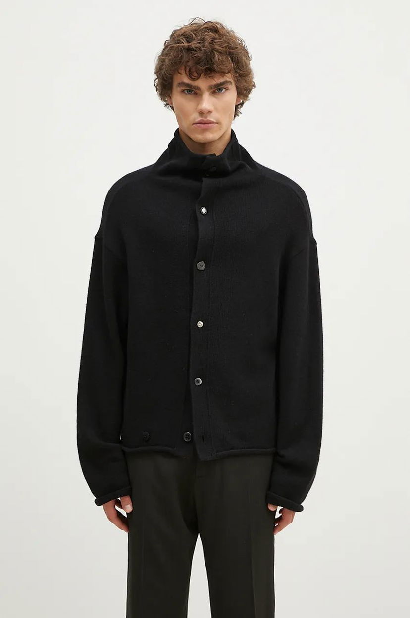 Cветр ADER ERROR Wool Blend Button-Up Cardigan чорний | BN01FWKT0703BK
