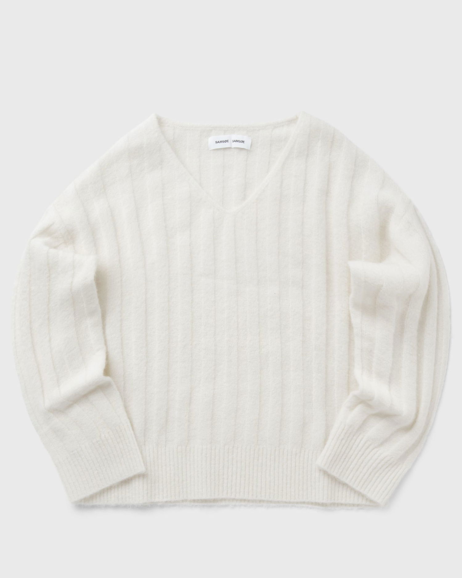 Cветр Samsoe Samsoe Samsøe & Samsøe SANOR V-Neck Sweater білий | F24400067-CLEAR-CREAM, 0