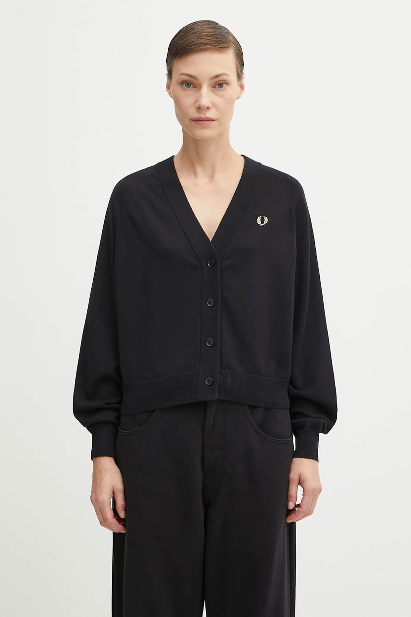 Cветр Fred Perry Fred Perry Women's Knitted Cardigan чорний | K1120