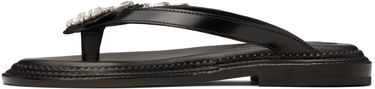 Кросівки та взуття Simone Rocha Simone Rocha Embellished Flower Flip-Flops чорний | SLD54B 0740, 2