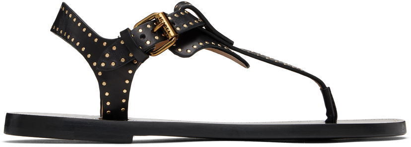 Аксесуари ISABEL MARANT Isabel Marant Joony Studded Leather Thong Sandals чорний | SD0217FA-C1B05S
