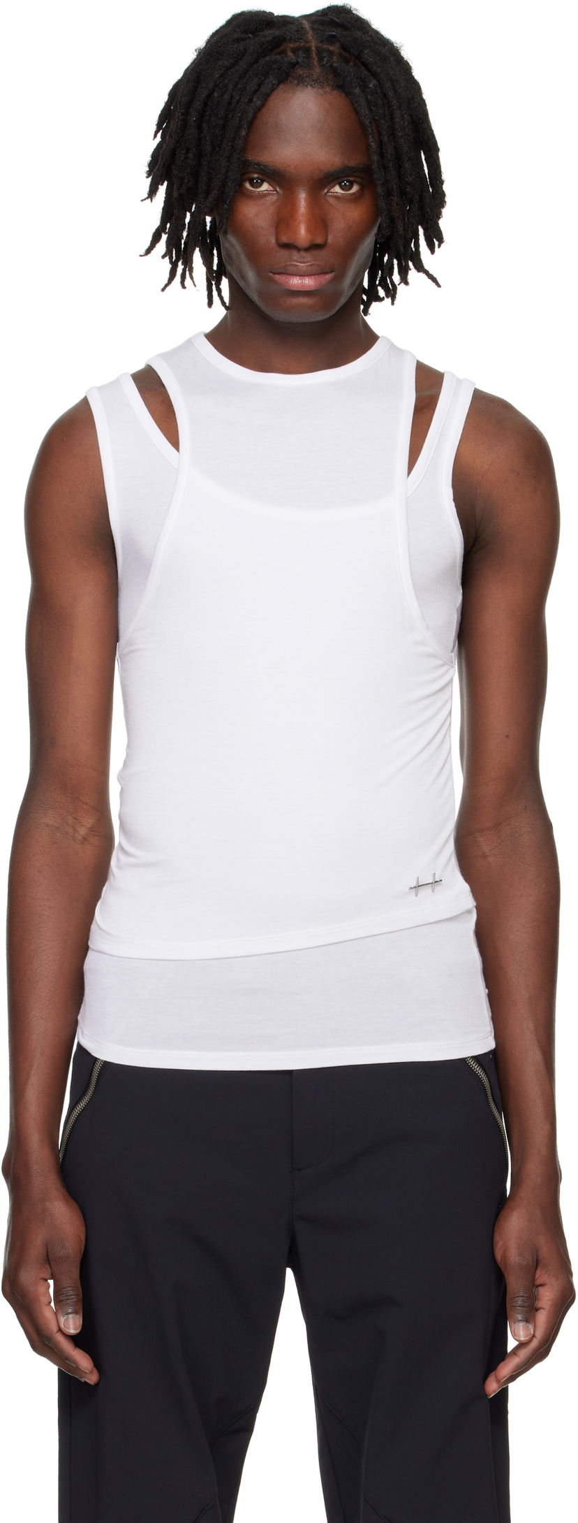 Безрукавка HELIOT EMIL Heliot Emil Eudaimonia Layered Tank Top білий | PRESS25_M_09_130_WHT02