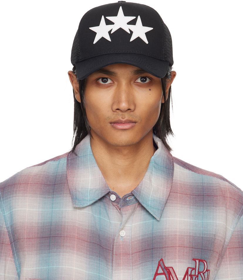 Кепка AMIRI 3 Star Trucker Cap Сірий | XMAH002