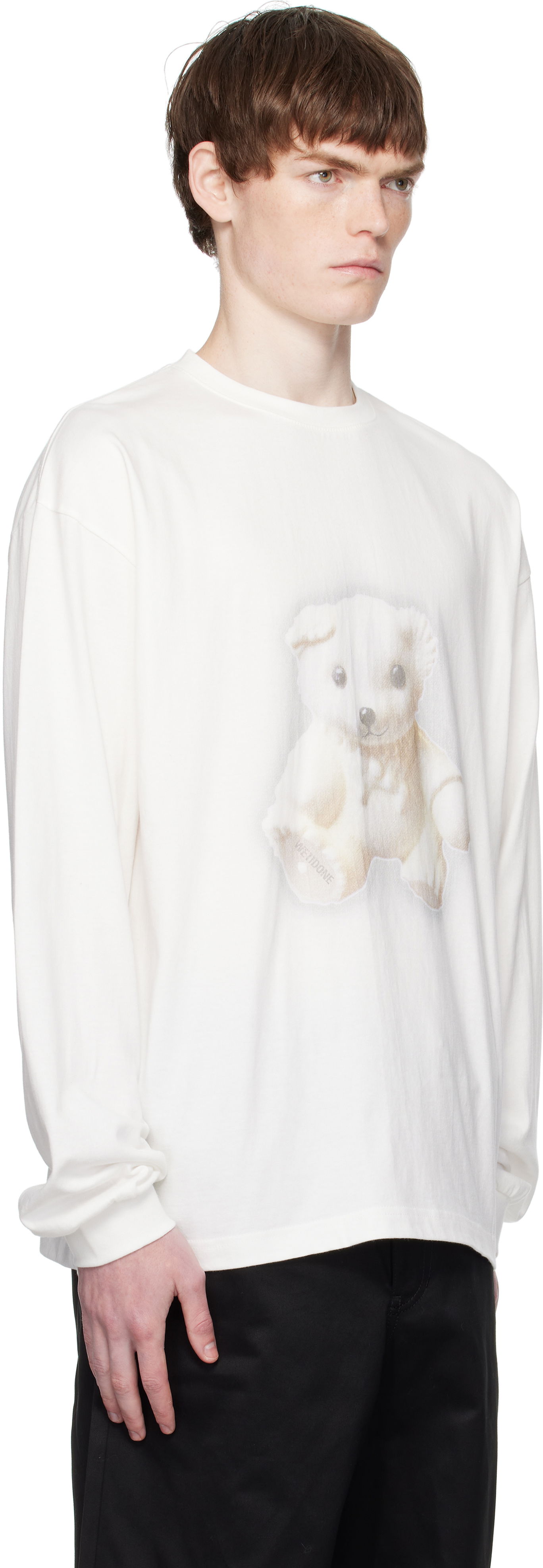 Футболка We11done We11done Glow Teddy Graphic Long Sleeve Tee білий | WD-TT2-25-775-U-WH, 1