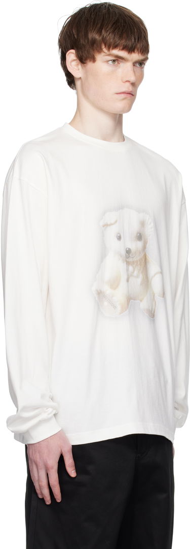 Футболка We11done We11done Glow Teddy Graphic Long Sleeve Tee білий | WD-TT2-25-775-U-WH, 1