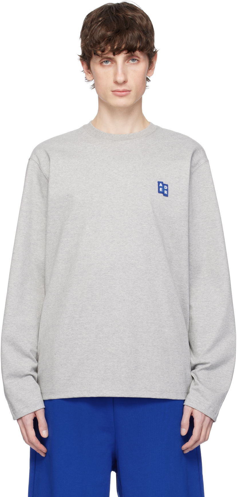 Cветр ADER ERROR ADER error Sig; TRS Tag 01 Long Sleeve T-Shirt Сірий | BO42FYTS0201GR