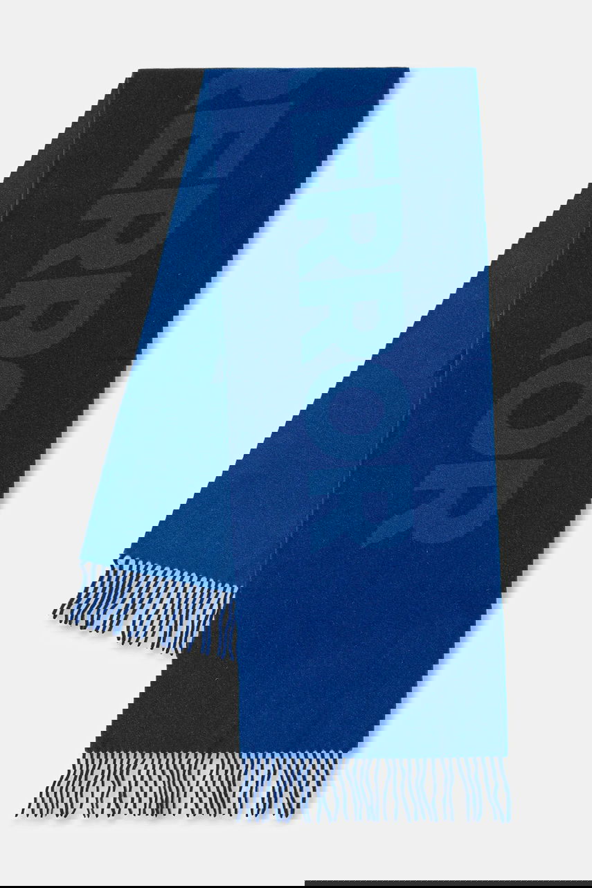 Шарф ADER ERROR Muffler ERROR Logo Patterned Woolen Scarf Синій | BO01FWAC0402BL, 0
