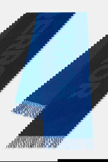 Шарф ADER ERROR Muffler ERROR Logo Patterned Woolen Scarf Синій | BO01FWAC0402BL, 0