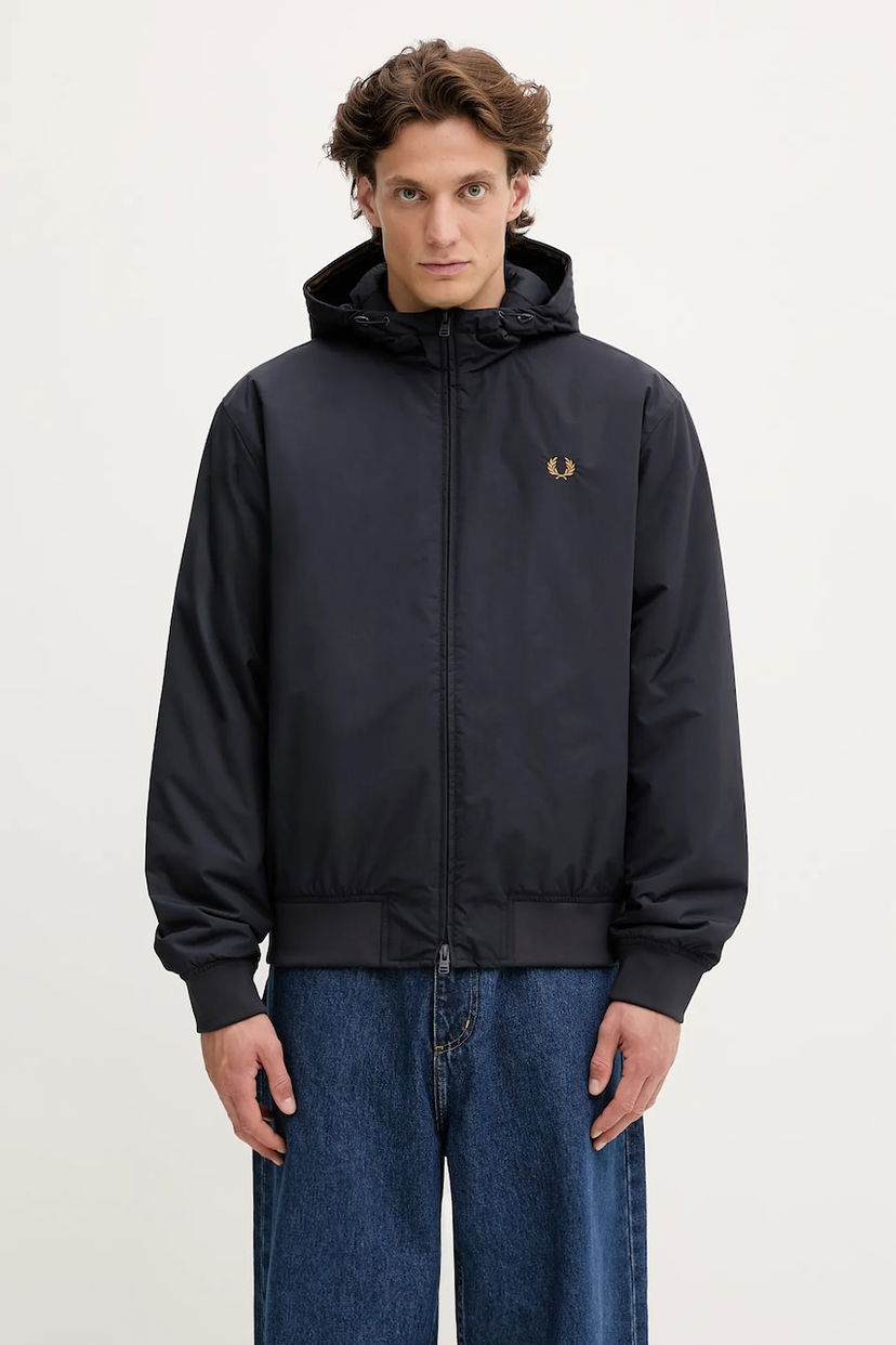 Куртка бомбер Fred Perry Fred Perry Hooded Bomber Jacket чорний | J1304