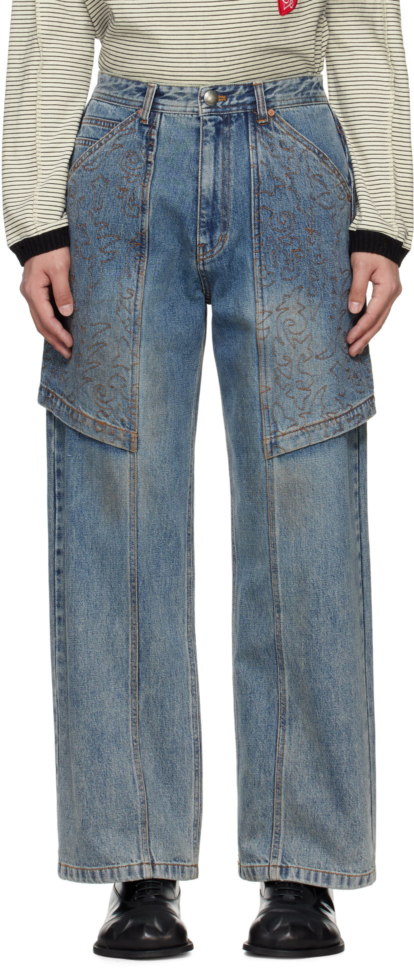 Джинси Andersson Bell Andersson Bell Embroidery Wrap Jeans Синій | apa782m