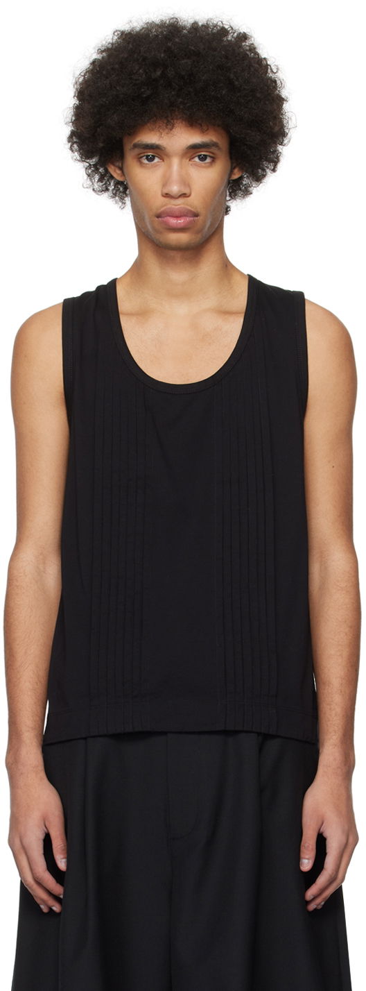 Безрукавка Simone Rocha Simone Rocha Double-Pleated Tank Top чорний | 5234 0553