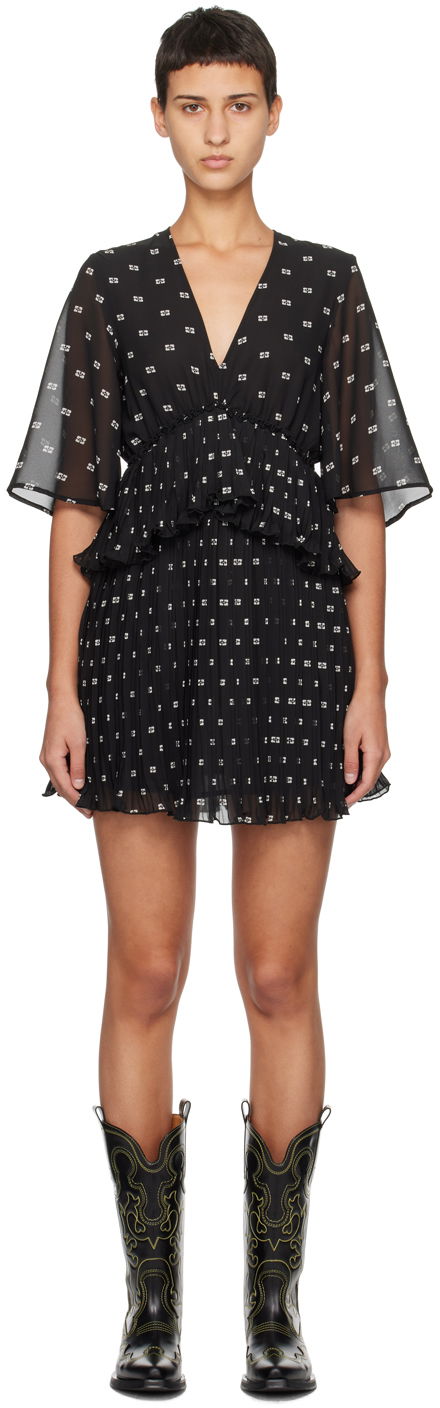 плаття GANNI Pleated Minidress чорний | F8832