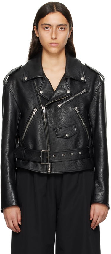 Куртка бомбер We11done We11done Women's Leather Biker Jacket чорний | WD-R53-23-130-W-BK, 0