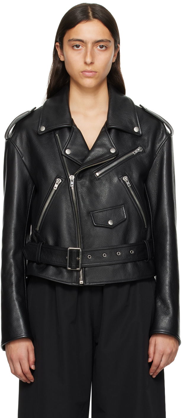 Куртка бомбер We11done We11done Women's Leather Biker Jacket чорний | WD-R53-23-130-W-BK