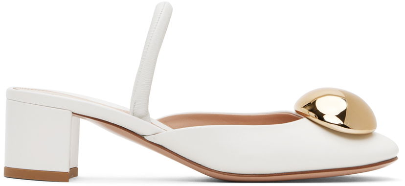 Кросівки та взуття Gianvito Rossi Sphera 45 Slingback Pumps білий | G95456.45RIC.NXF