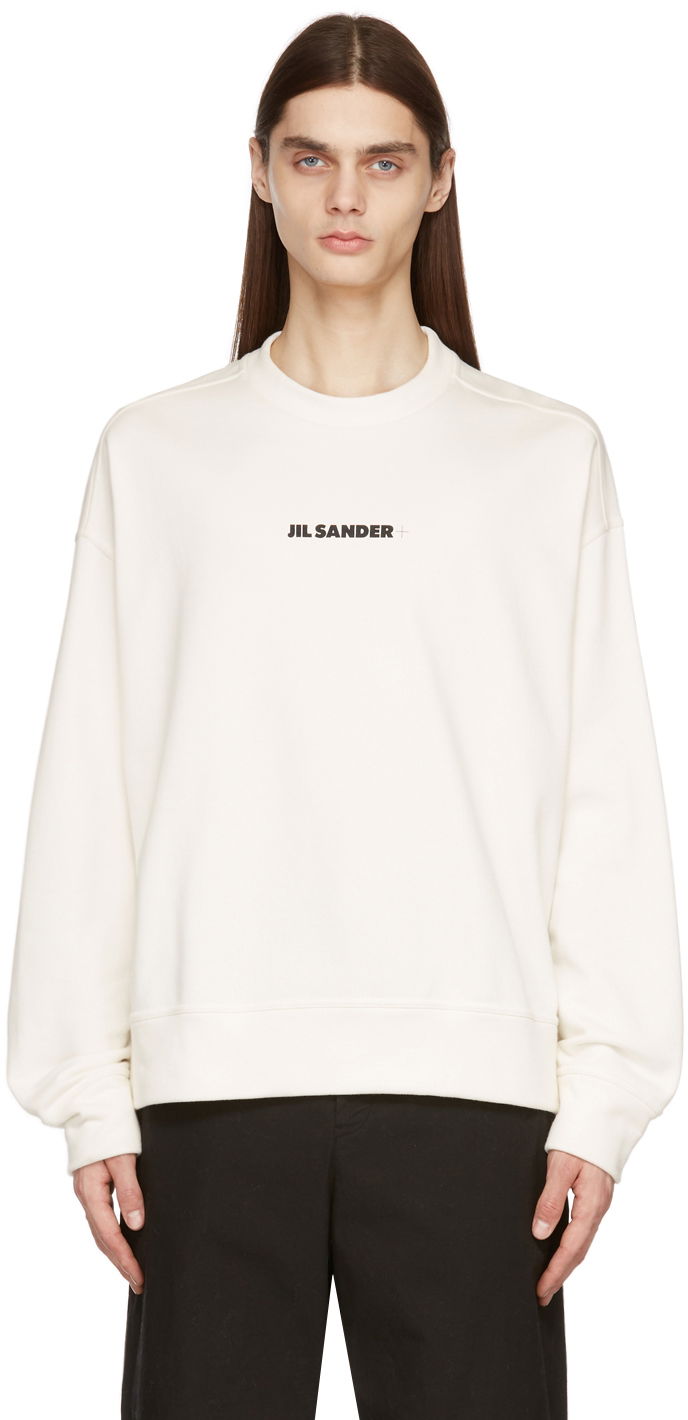 Світшоти Jil Sander Jil Sander Logo Sweatshirt білий | JPUU707532_MU248608