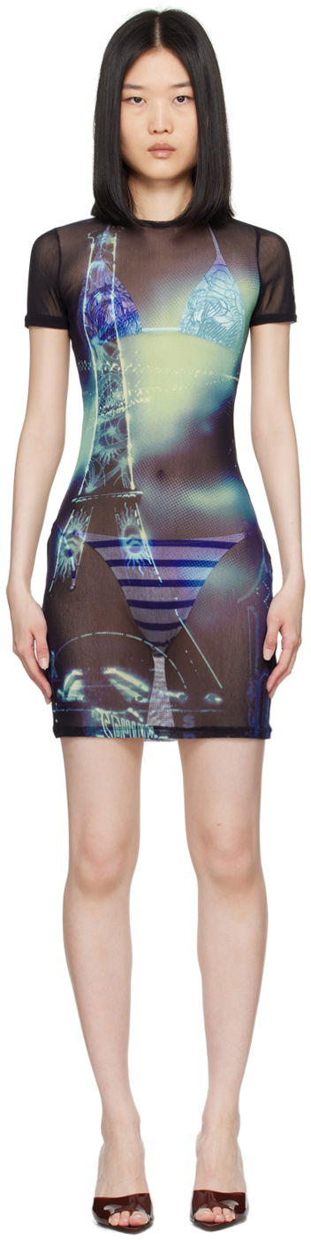плаття Jean Paul Gaultier Jean Paul Gaultier 'The Pigalle' Mesh Minidress чорний | 24/30-F-RO248-T552-59560100