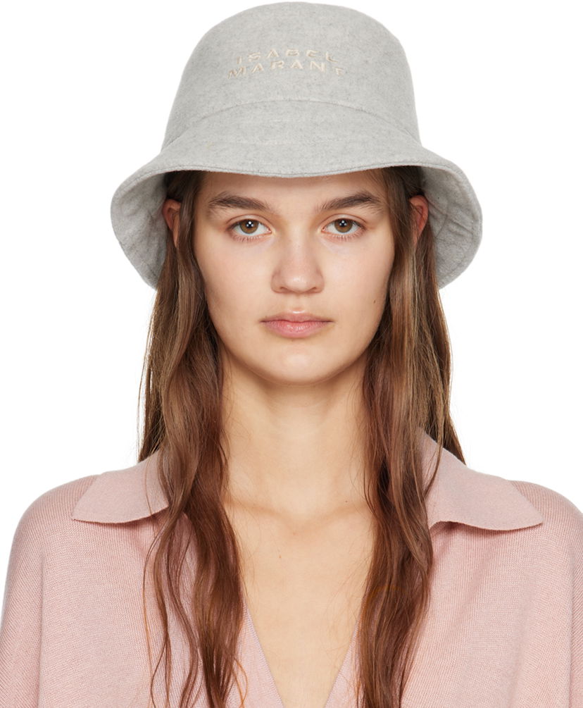 Капелюх ISABEL MARANT Giorgia Bucket Hat Сірий | 24PCU048XFA-B1C03A