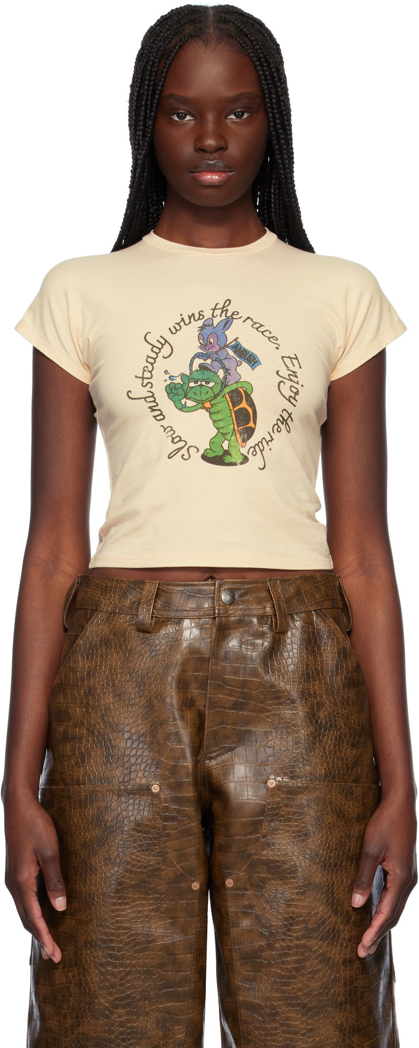 Футболка Ambush AMBUSH Slow & Steady Graphic T-Shirt бежевий | 12115398