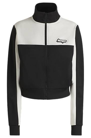 Куртка BOSS Retro Zip-Up Sweatshirt with Color-Blocking білий | 50537054