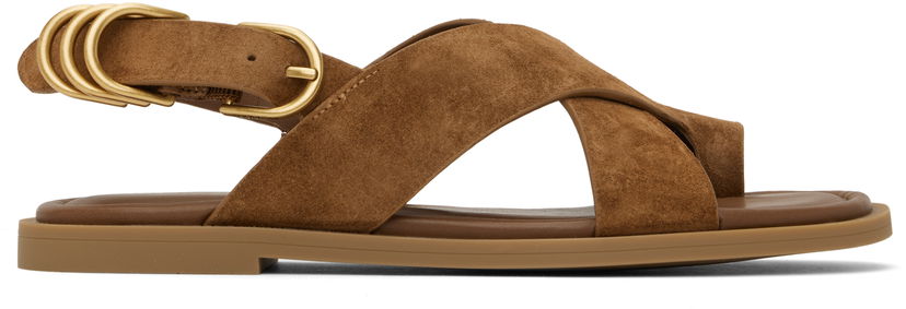 Аксесуари rag & bone rag & bone Gia Suede Crossover Sandals Коричневий | WFF25SF1004SU04