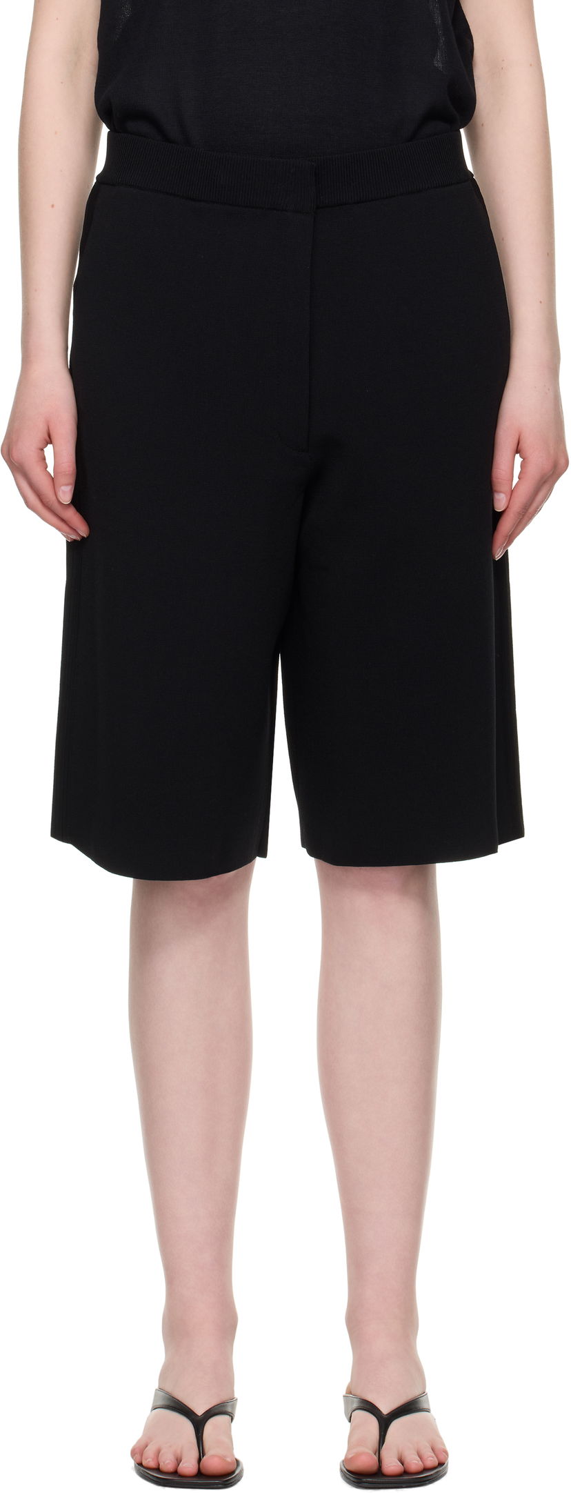 Шорти TOTEME TOTEME Knit Shorts чорний | 253-WRB0305-YA0187