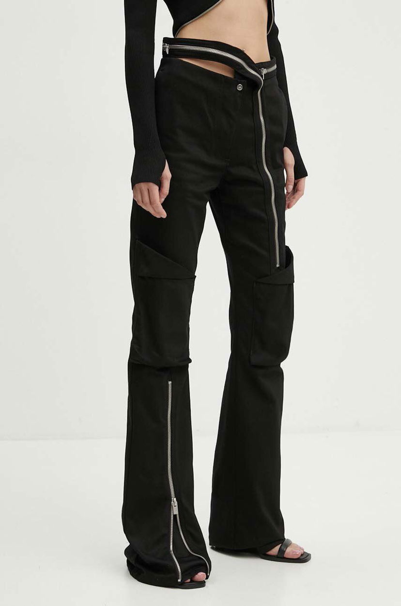 Штани HELIOT EMIL Cutout High Waist Zipper Pants чорний | HE.W.10.124.BLK01