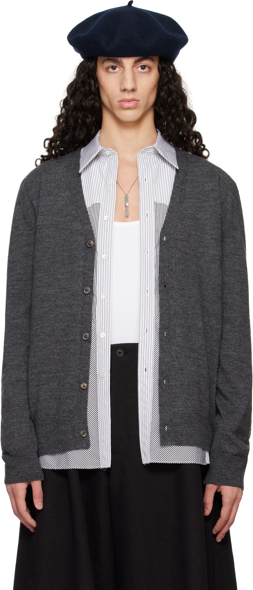 Cветр Maison Margiela Maison Margiela Cardigan Сірий | S50HP0027 M13098