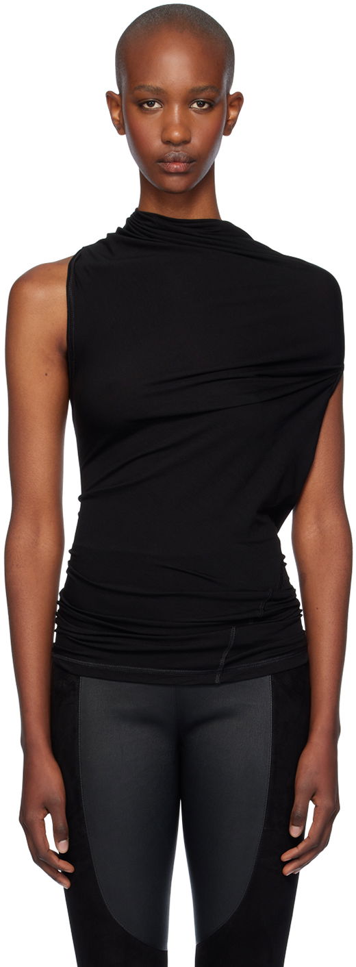 Безрукавка Helmut Lang Helmut Lang Sleeveless Draped Top чорний | O07HW507