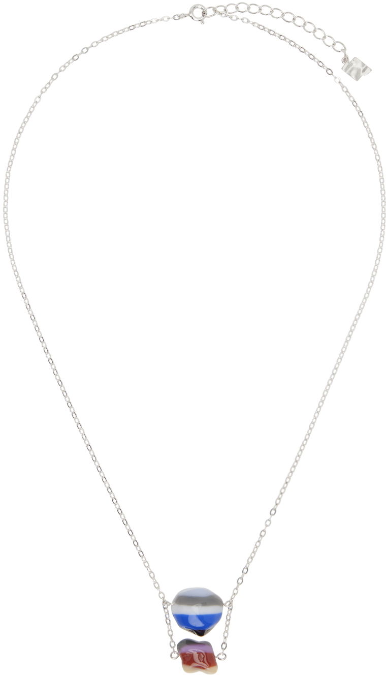 Кольє ADER ERROR Pendant Necklace Металік | BN01SSJW0701BL