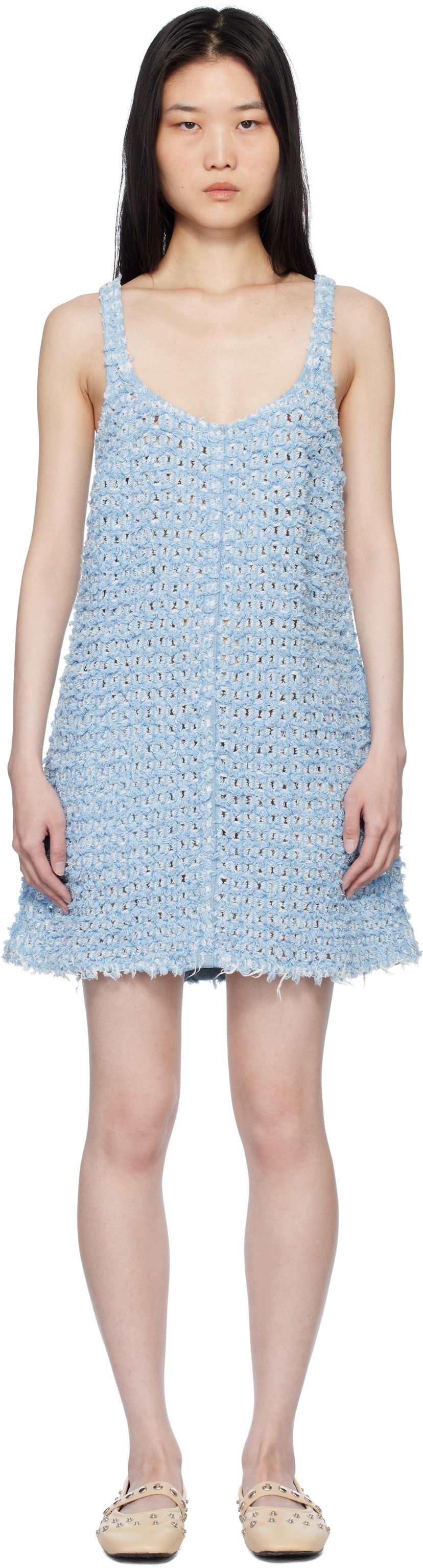 плаття Stella McCartney Stella McCartney Women's Bouclé Denim Minidress Синій | 6D03483SQH06