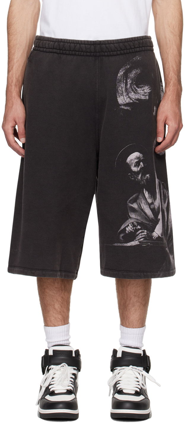 Шорти Off-White Gray S.Matthew Shorts чорний | OMCI016C99FLE0011077