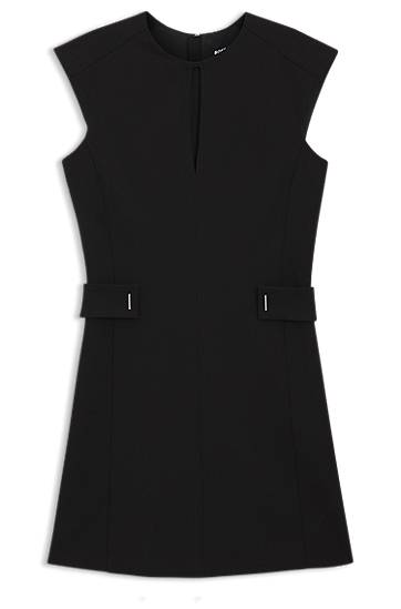 плаття BOSS Belted Shift Dress чорний | 50543277