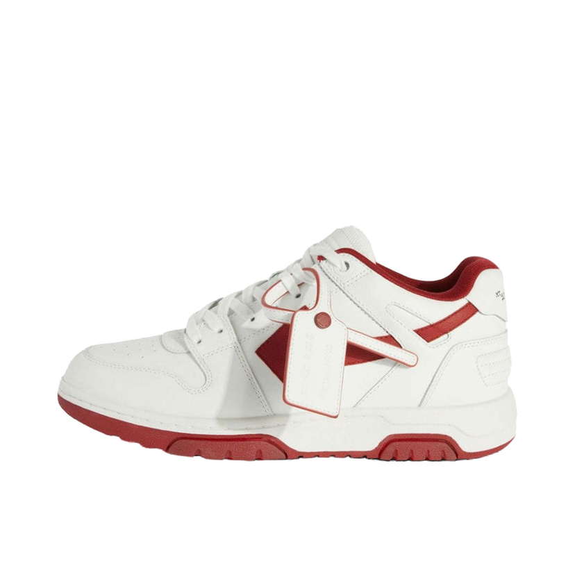 Кросівки та взуття Off-White Out Of Office OOO Low Tops White Burgundy білий | OMIA189F23LEA002-0129