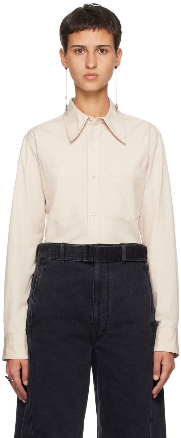 Сорочка LEMAIRE Pointed Collar Shirt бежевий | SH1053 LF1106