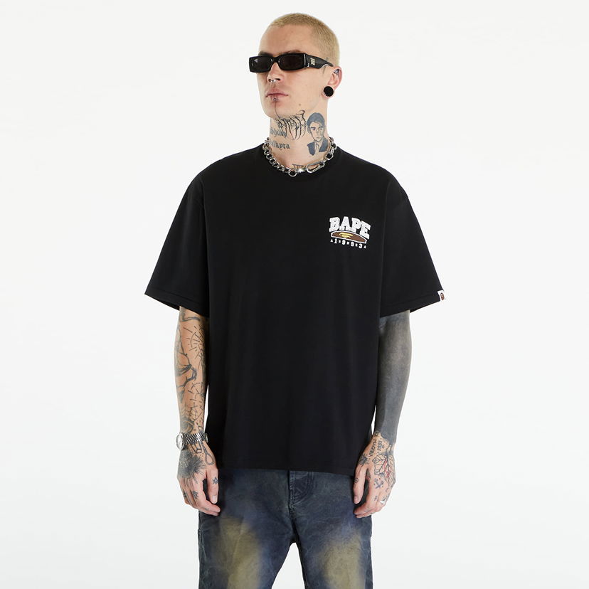 Футболка BAPE A BATHING APE Hand Draw Bape Relaxed Fit Tee Black чорний | 001TEK301325M BLK