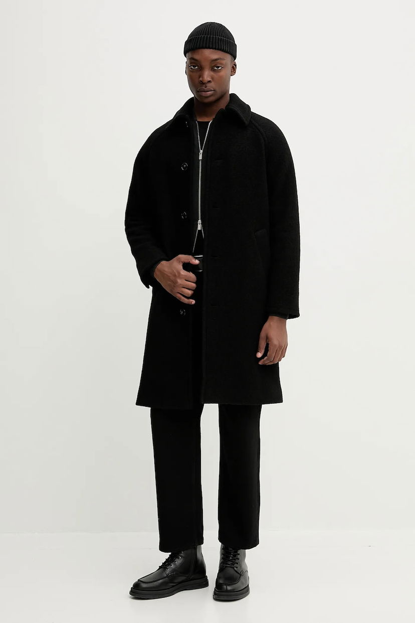 Пальто A.P.C. Wool Coat Gaston чорний | WVBEH.H01516