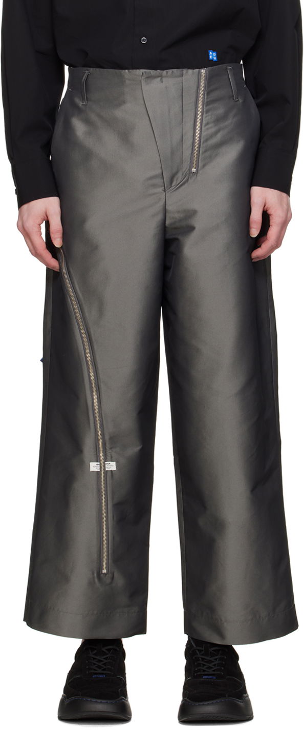 Штани ADER ERROR Trousers With Side Zipper Сірий | BN01SSBT0110CC