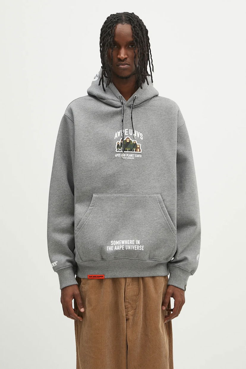 Світшоти AAPE by A Bathing Ape AAPE By A Bathing Ape Aaper Hoodie Сірий | AAPSWMB378XAN