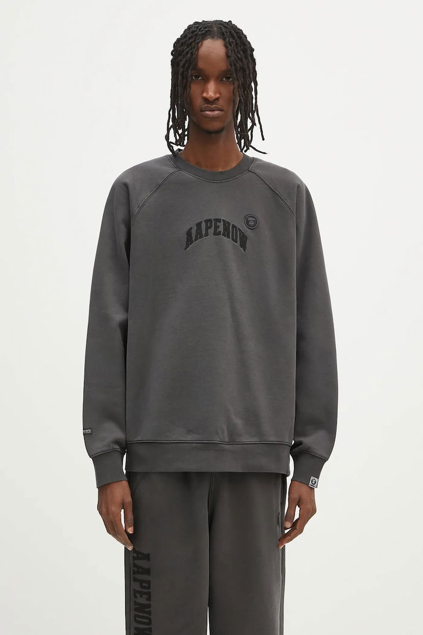 Світшоти AAPE by A Bathing Ape AAPE Now Crew Neck Sweatshirt Сірий | AAPSWMB320XXN